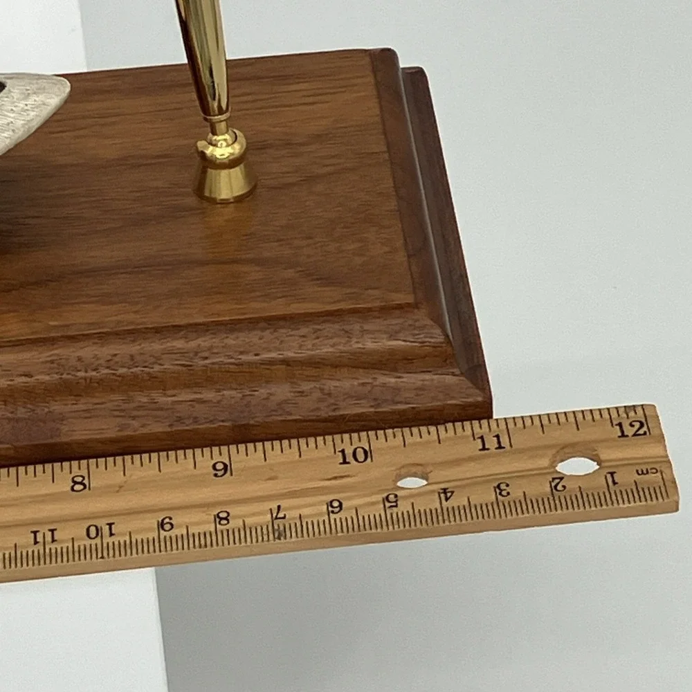 Vtg Duck Bird Fountain Dual Pen Desktop Holder Old Money Heritage Library‎